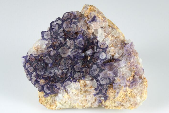 Purple Edge Fluorite Crystal Cluster - China #182807